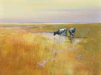 Jan Groenhart - Koeien bij een plas
