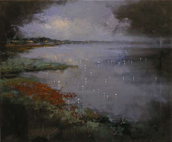 Jan Groenhart - wad op zeildoek