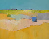 Jan Groenhart - landschap met blauw  