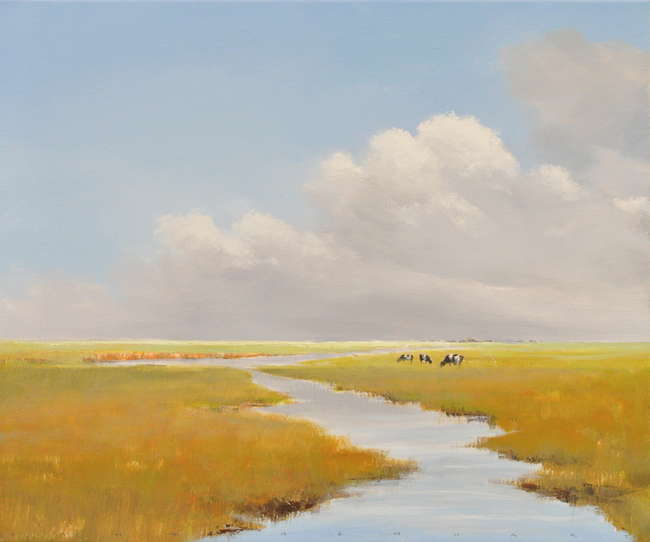 Jan Groenhart - koeien in mals gras 