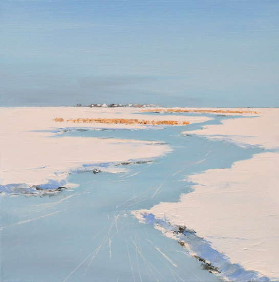 Jan Groenhart - Rietkragen in de sneeuw 