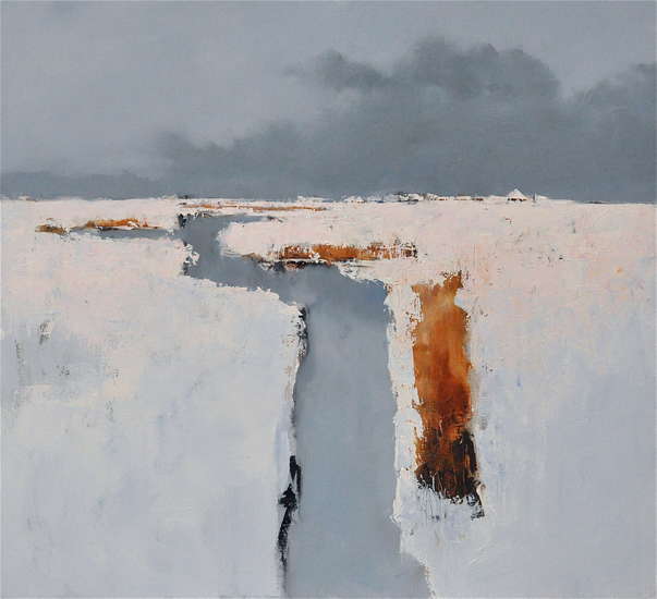 Jan Groenhart - Rietkraag in de sneeuw 